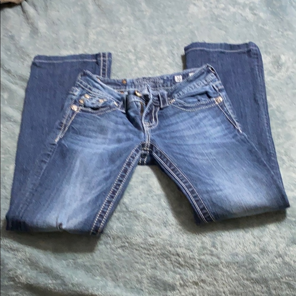 Jeans. These have been himmed to 28 length.
